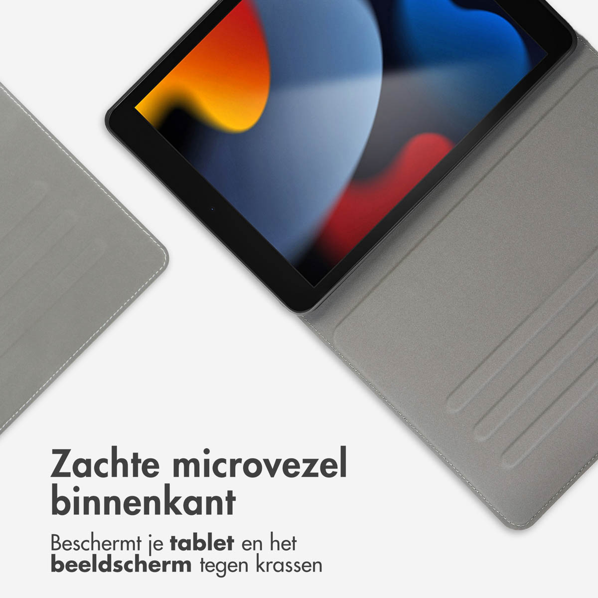 Accezz Classic Tablet Case Apple iPad 9 (2021) 10.2 inch / iPad 8 (2020) 10.2 inch / iPad 7 (2019) 10.2 inch - Greige