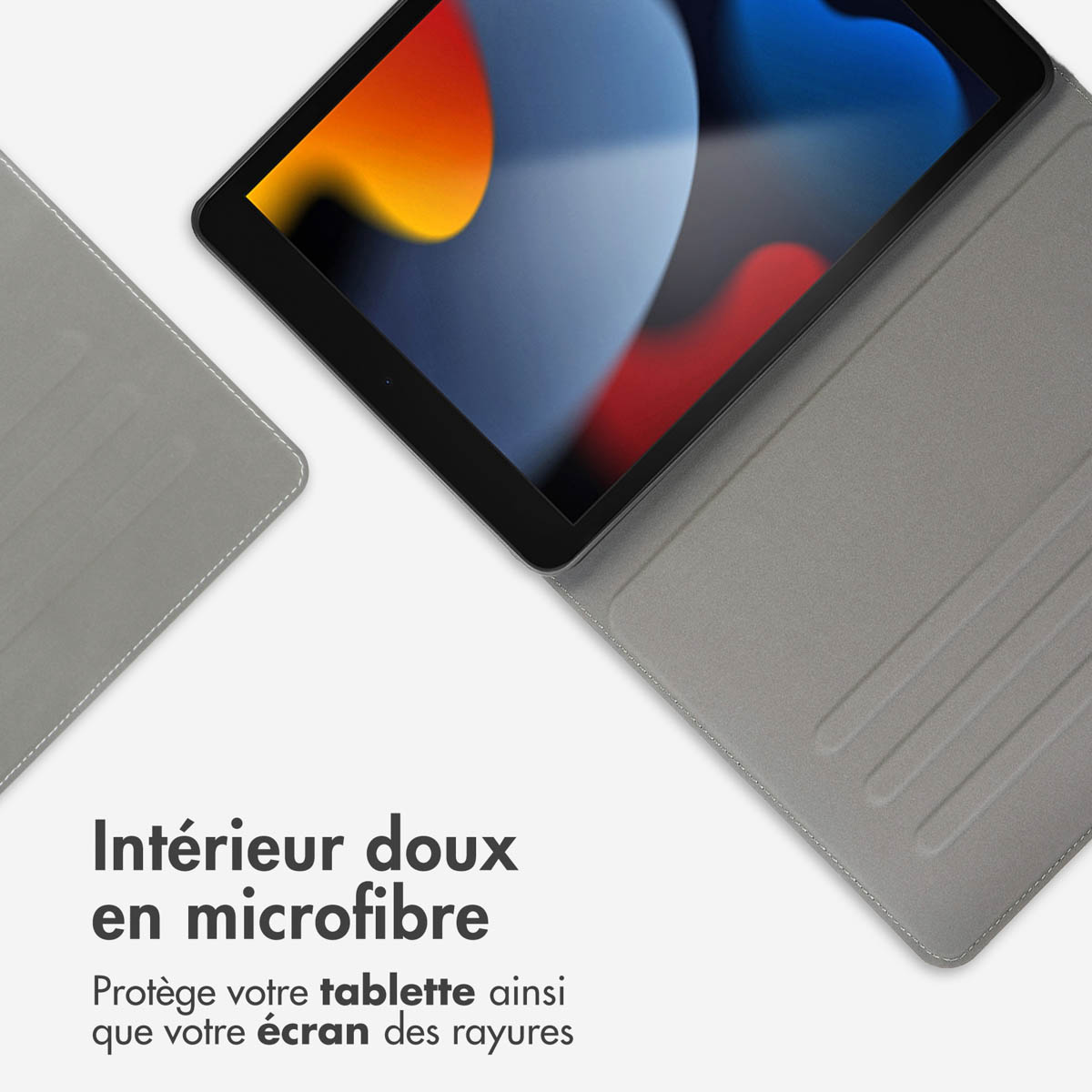 Accezz Classic Tablet Case Apple iPad 9 (2021) 10.2 inch / iPad 8 (2020) 10.2 inch / iPad 7 (2019) 10.2 inch - Greige