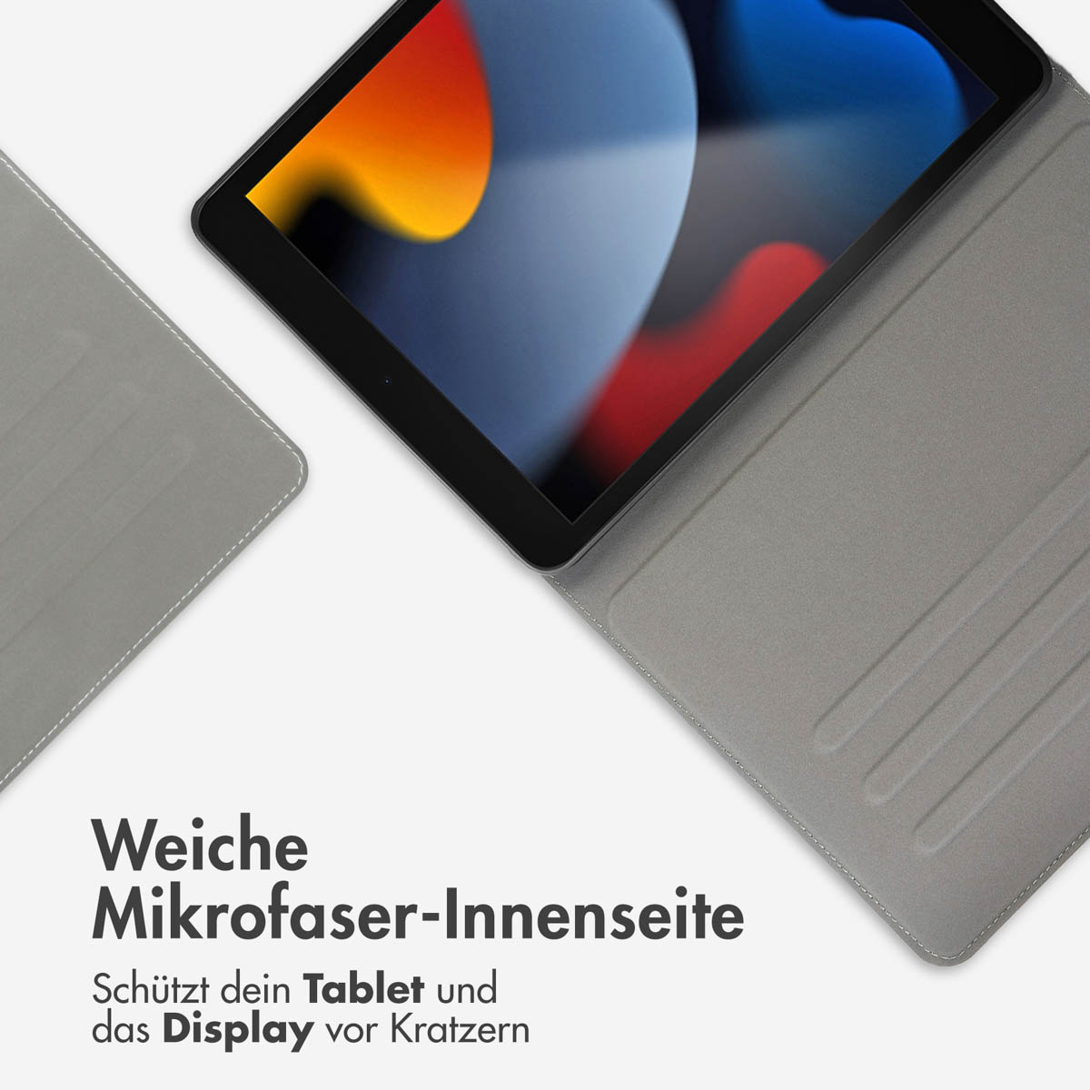 Accezz Classic Tablet Case Apple iPad 9 (2021) 10.2 inch / iPad 8 (2020) 10.2 inch / iPad 7 (2019) 10.2 inch - Greige