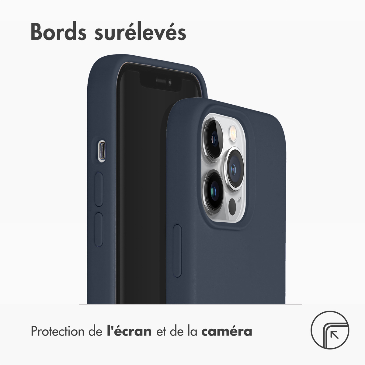 Accezz Liquid Silicone Backcover met MagSafe Apple iPhone 13 Pro - Donkerblauw
