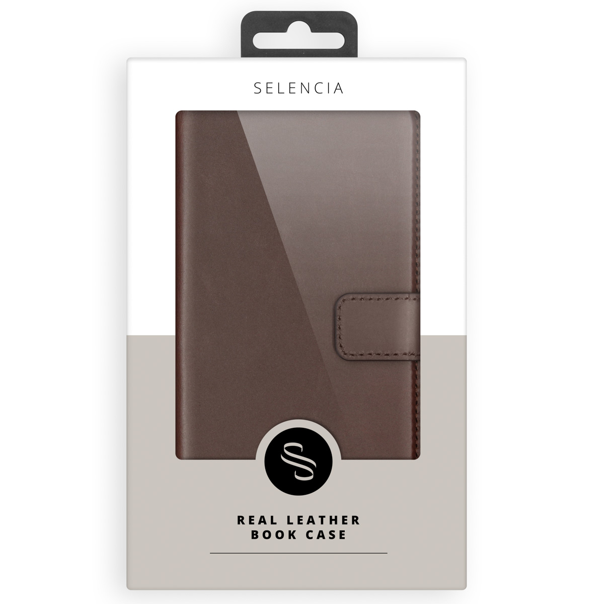 Selencia Echt Lederen Bookcase Apple iPhone 16e - Bruin