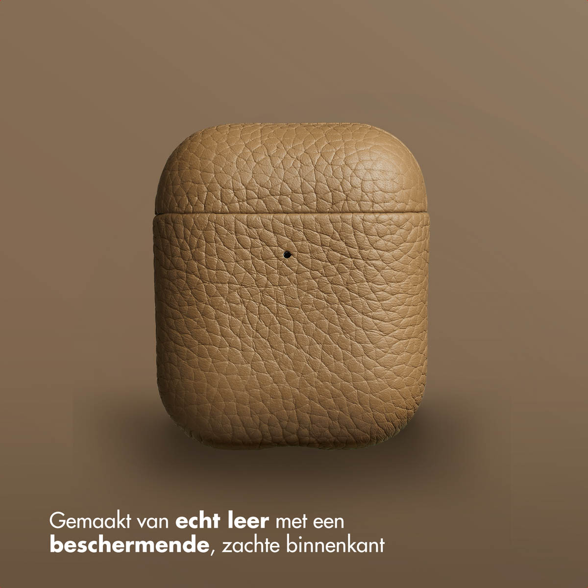 Accezz Echt Leren Case AirPods 1 / 2 - Taupe