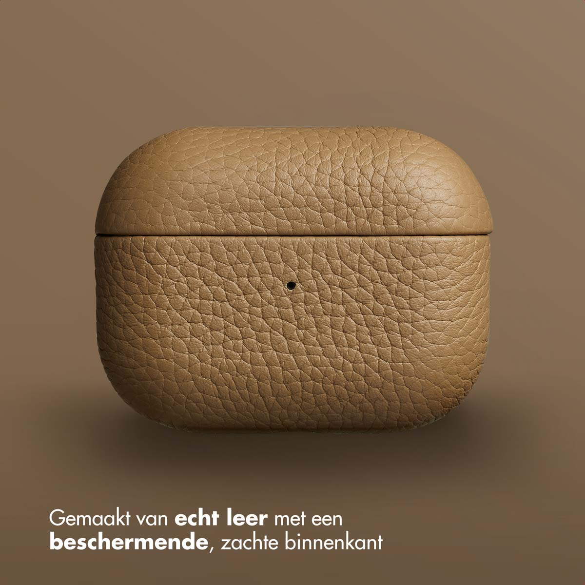 Accezz Echt Leren Case AirPods Pro - Taupe