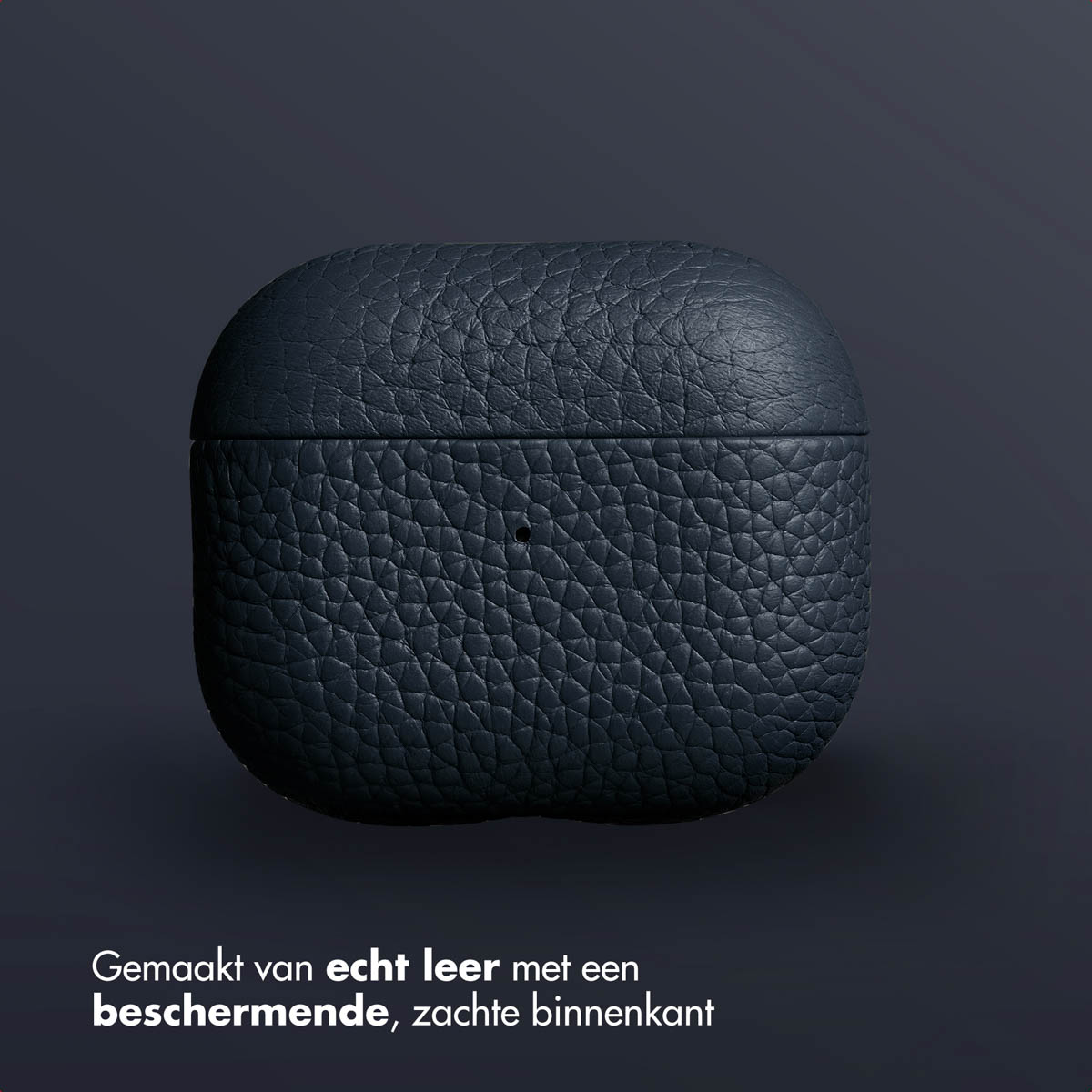 Accezz Echt Leren Case AirPods 3 - Donkerblauw