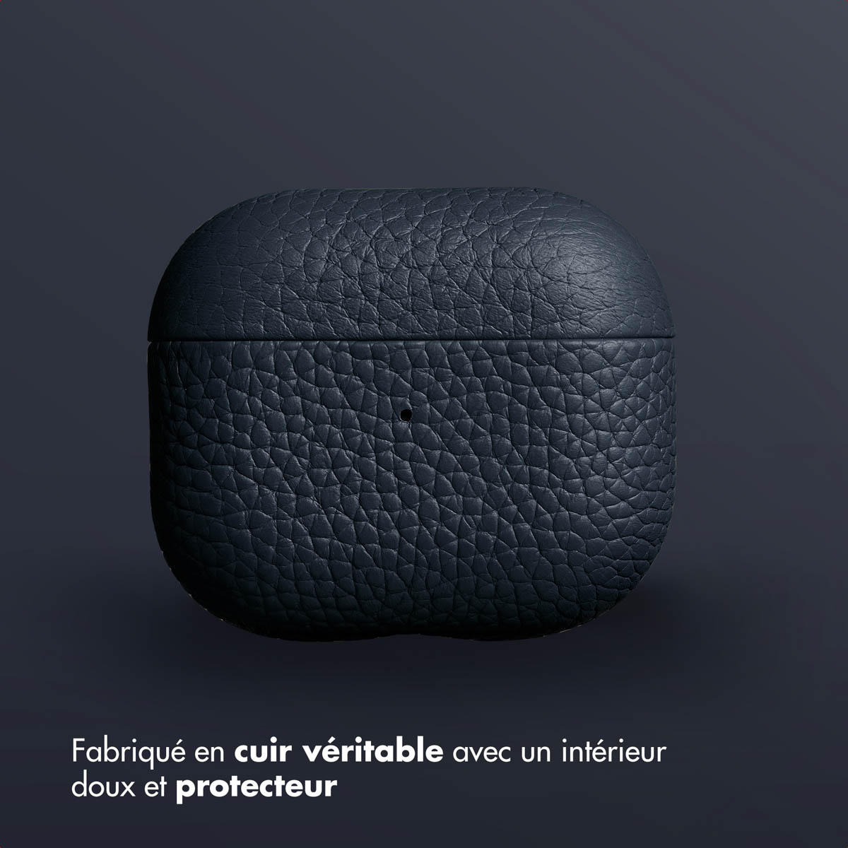 Accezz Echt Leren Case AirPods 3 - Donkerblauw