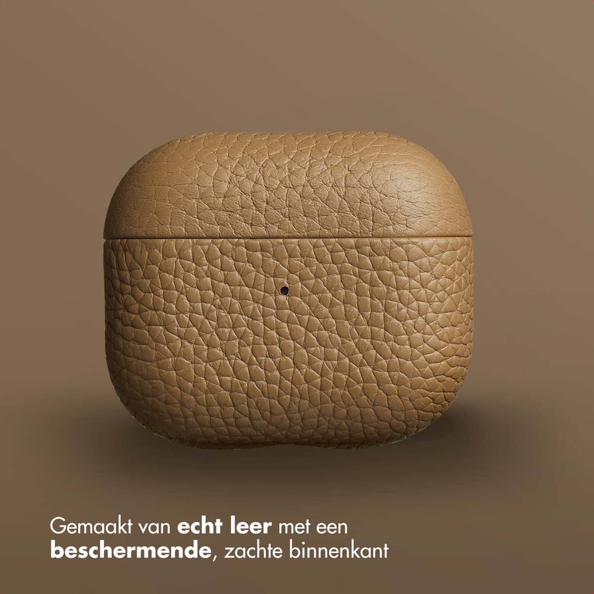 Accezz Echt Leren Case AirPods 3 - Taupe