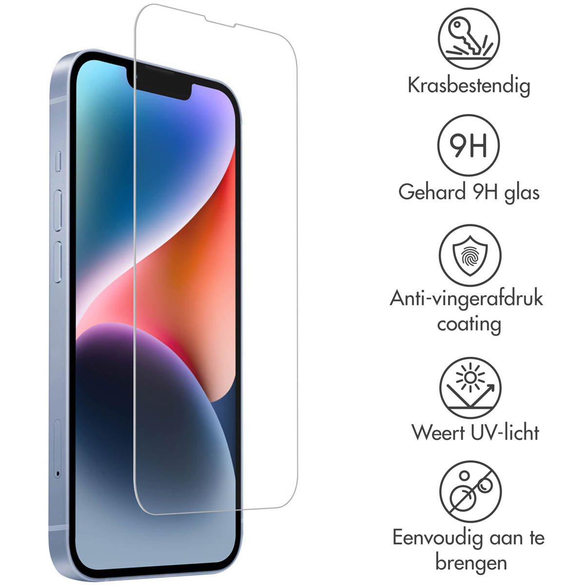 Accezz Gehard Glas Screenprotector 2-pack Apple iPhone 13 / 13 Pro / 14 / 16e