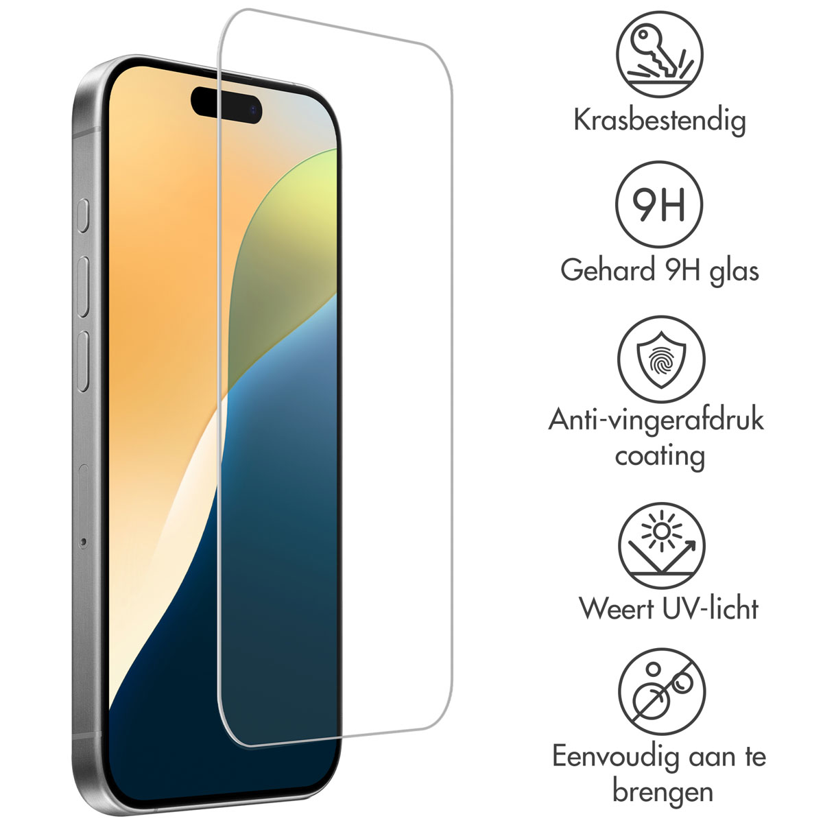 Accezz Gehard Glas Screenprotector 2-pack Apple iPhone 16 Pro