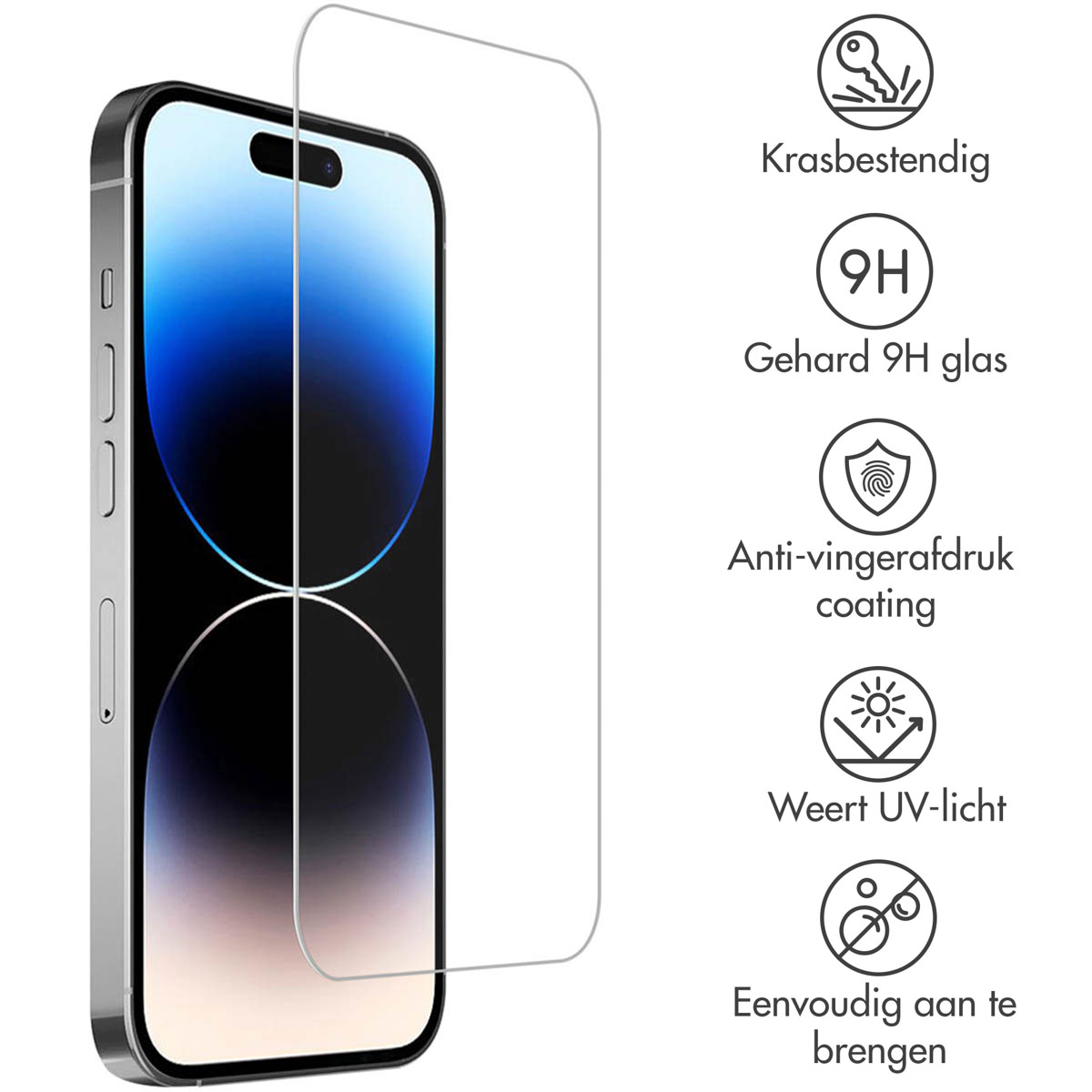 Accezz Gehard Glas Screenprotector 2-pack Apple iPhone 15 / 15 Pro / 16