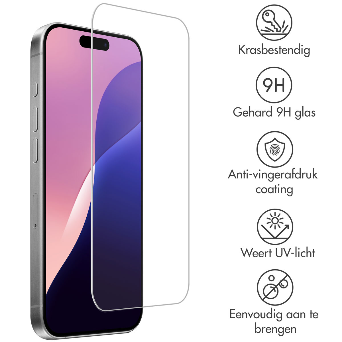 Accezz Gehard Glas Screenprotector 2-pack Apple iPhone 16 Pro Max