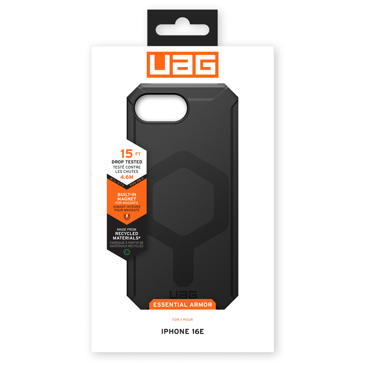 UAG Essential Armor MagSafe Apple iPhone 16e - Zwart