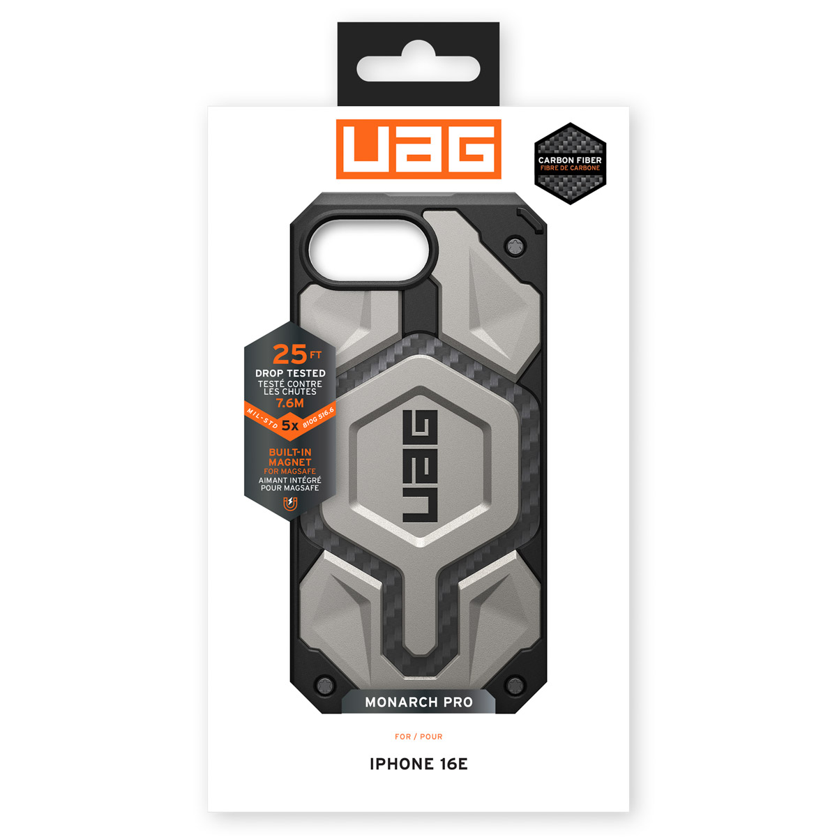 UAG Monarch Backcover Apple iPhone 16e - Titanium