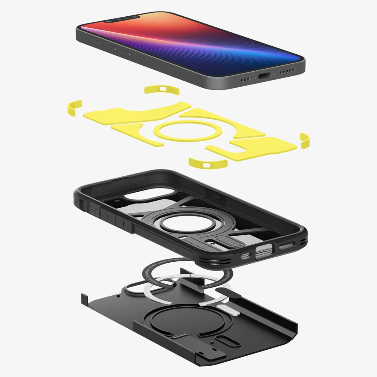 Spigen Tough Armor Backcover MagSafe Apple iPhone 16e - Black