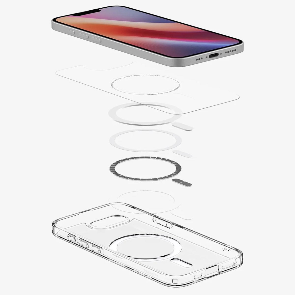 Spigen Ultra Hybrid Backcover MagSafe Apple iPhone 16e - Clear / White