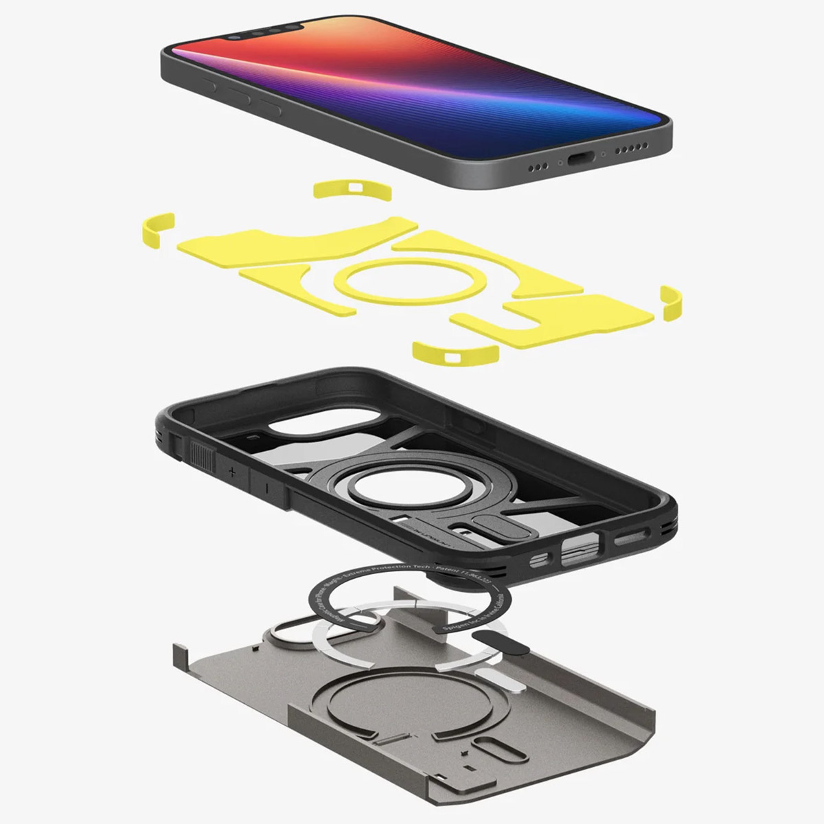 Spigen Tough Armor Backcover MagSafe Apple iPhone 16e - Gunmetal