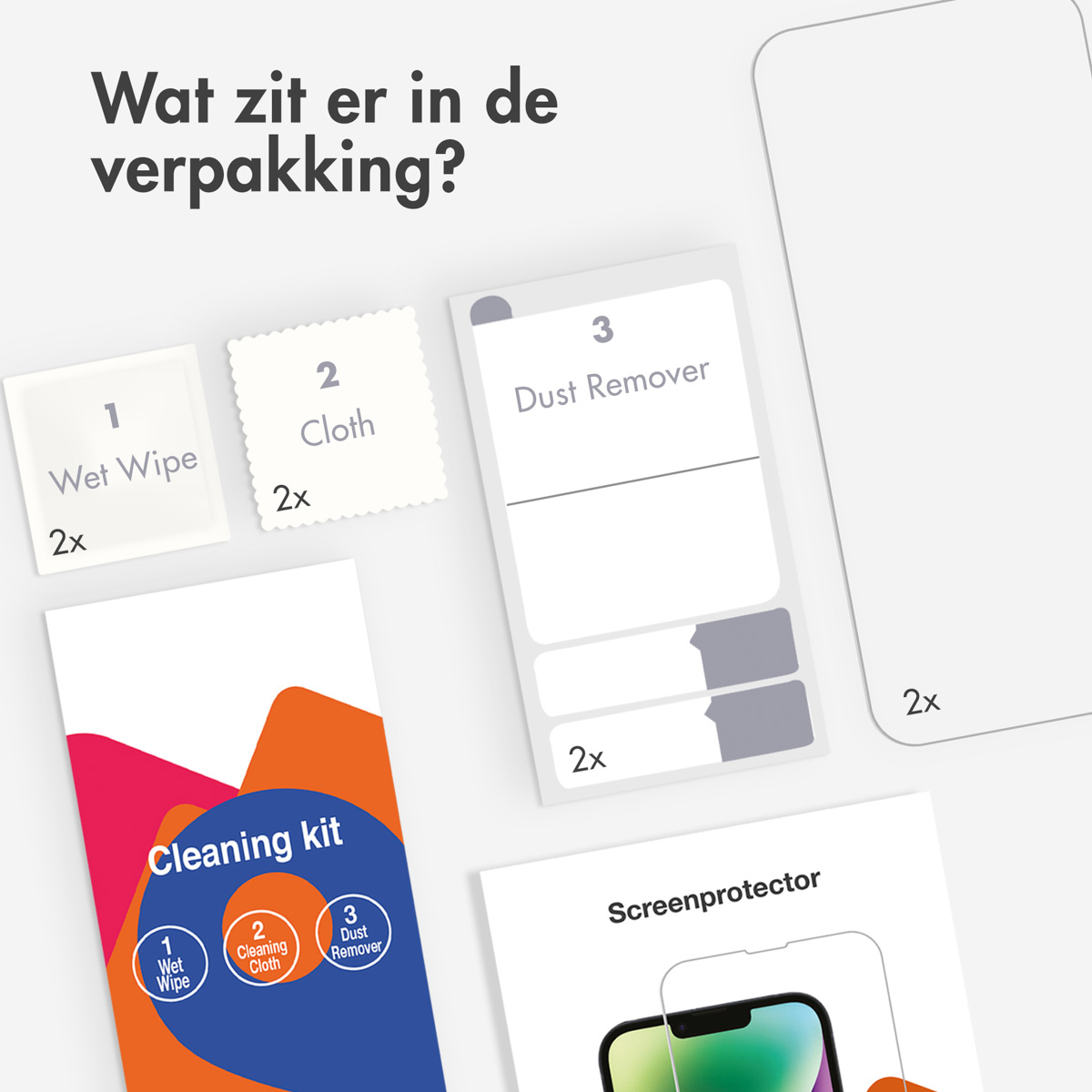 Accezz Gehard Glas Screenprotector 2-pack Apple iPhone 14 Pro