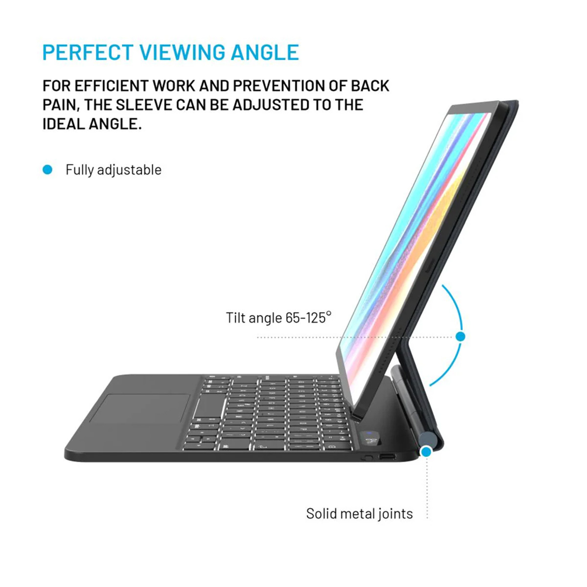 Fixed Typee QWERTY keyboard case iPad Pro 11 (2024) M4 - Zwart