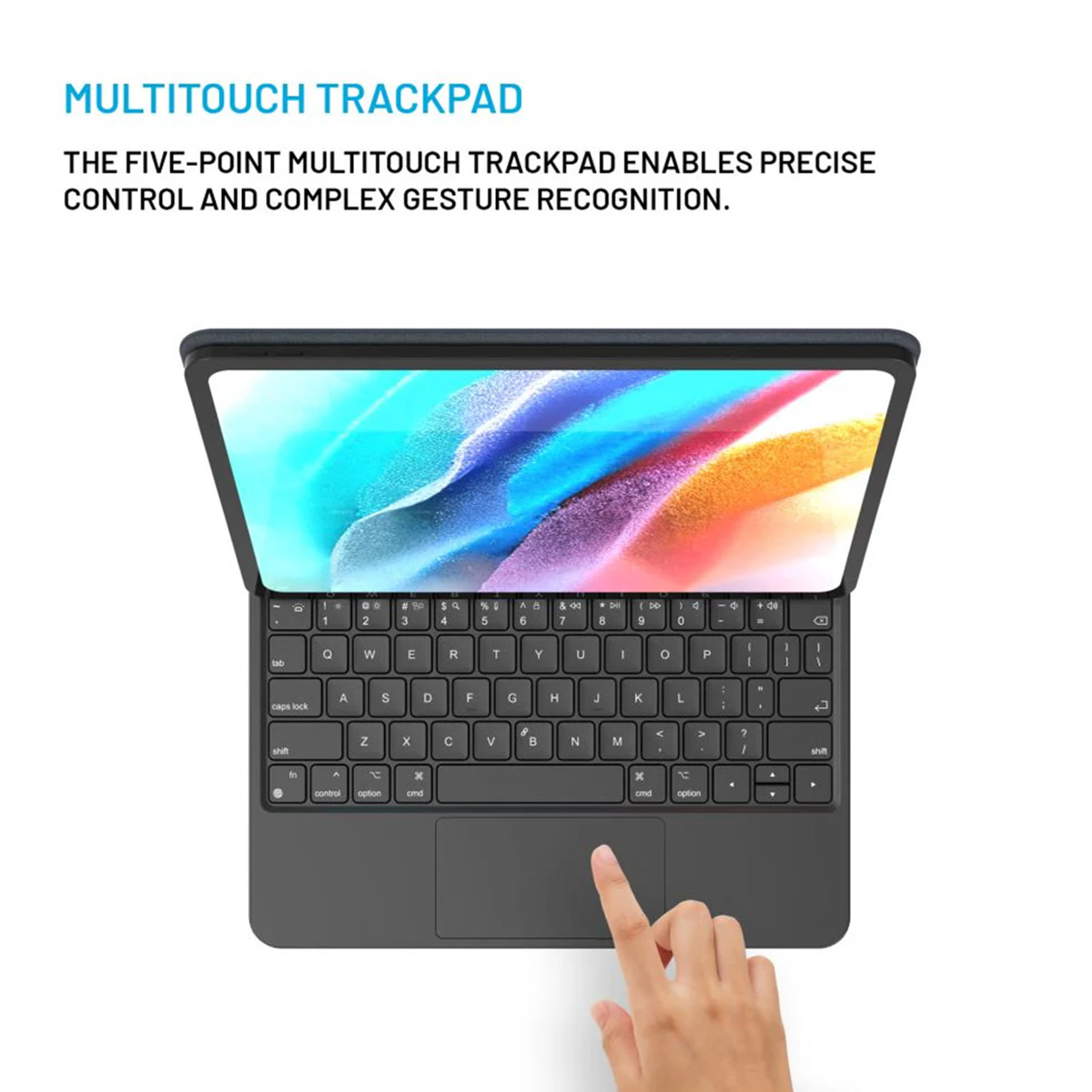 Fixed Typee QWERTY keyboard case iPad Pro 11 (2024) M4 - Zwart