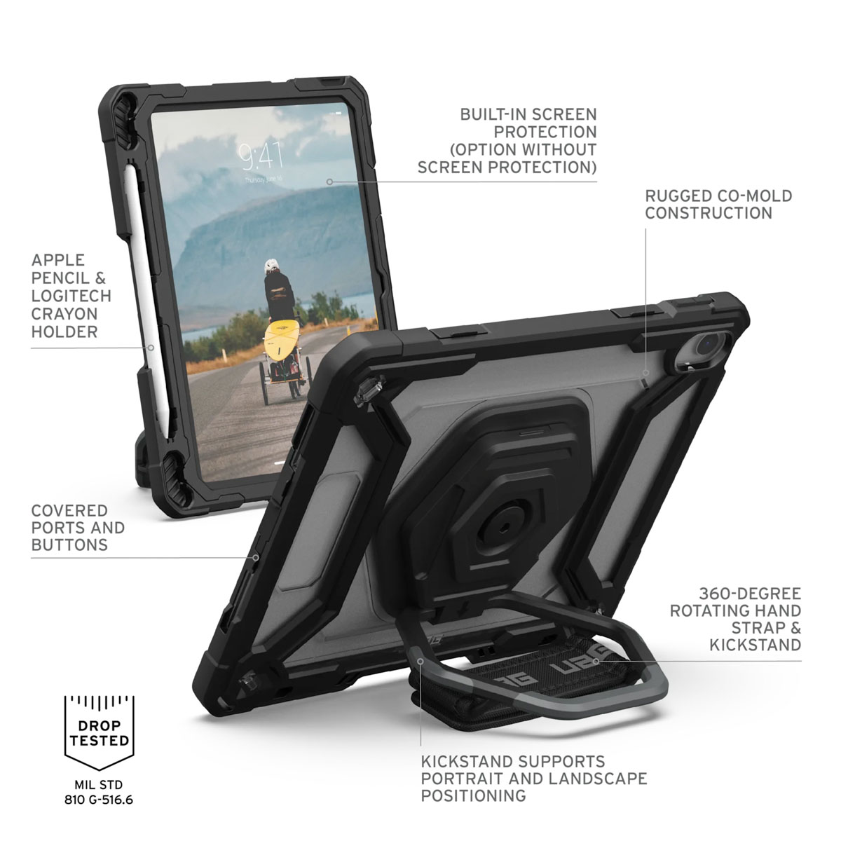 UAG Plasma Backcover Apple iPad 11 (2025) 11 inch / iPad 10 (2022) 10.9 inch - Ice Black