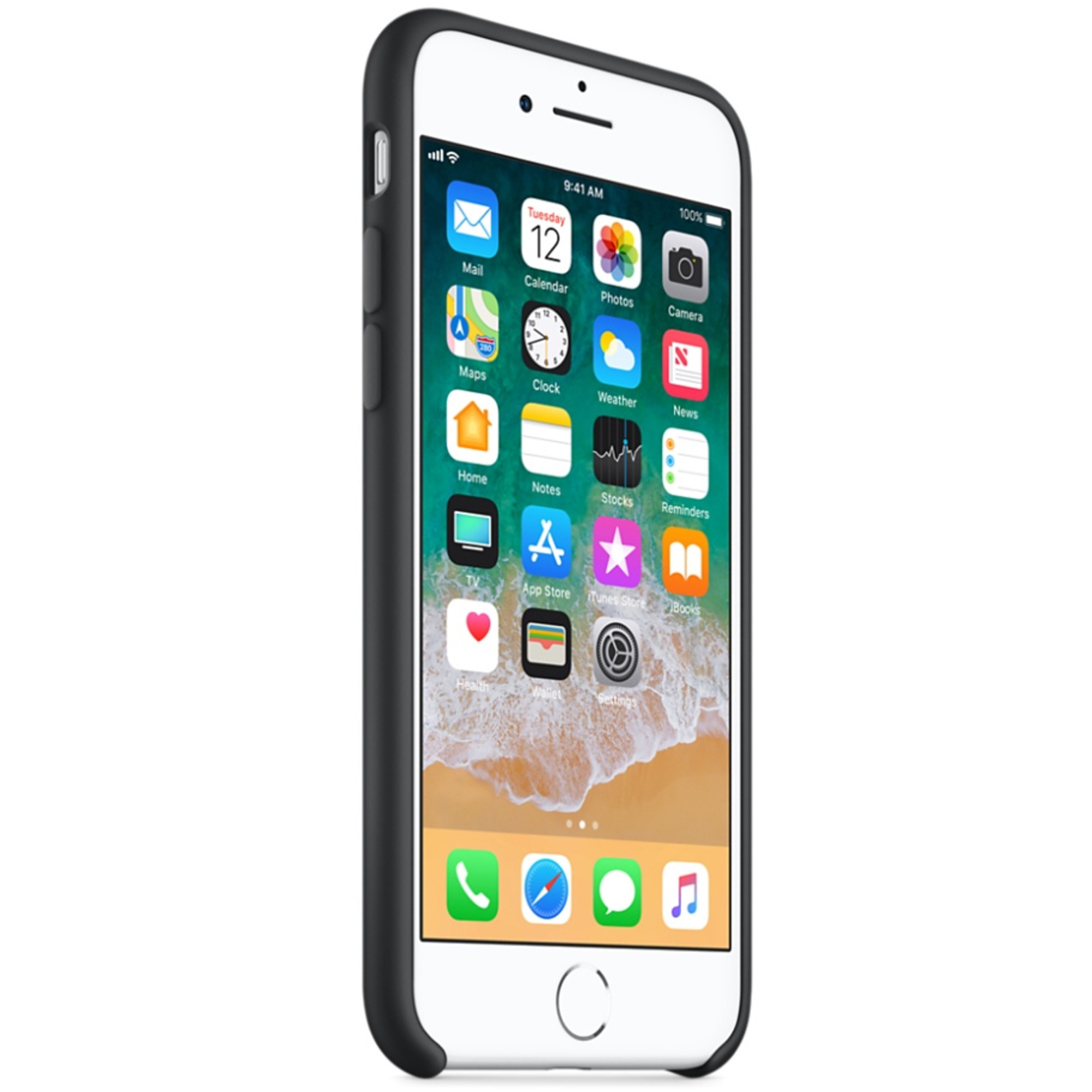 Silicone Backcover Apple iPhone SE (2022 / 2020) / 8 / 7 - Black