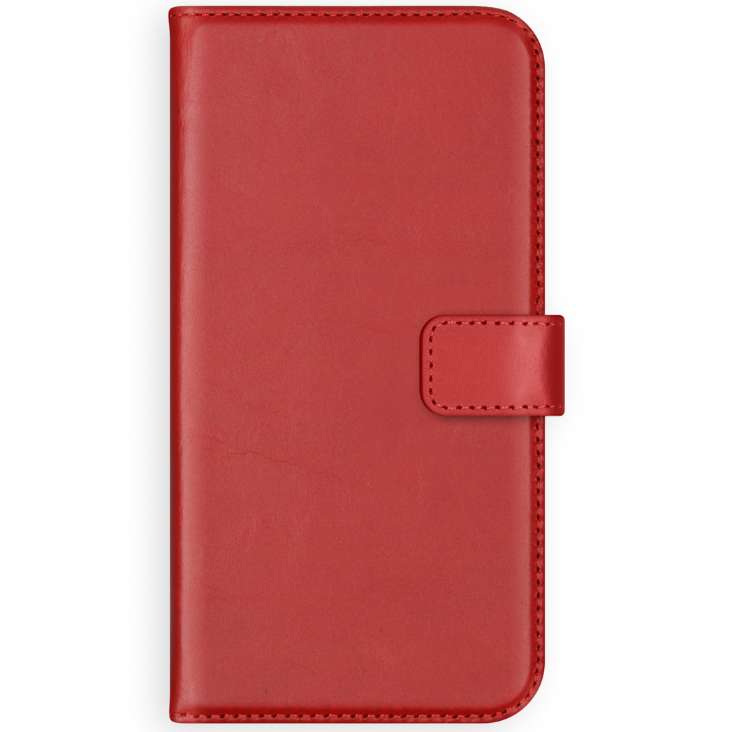 Selencia Echt Lederen Bookcase Apple iPhone SE / 5 / 5s - Rood