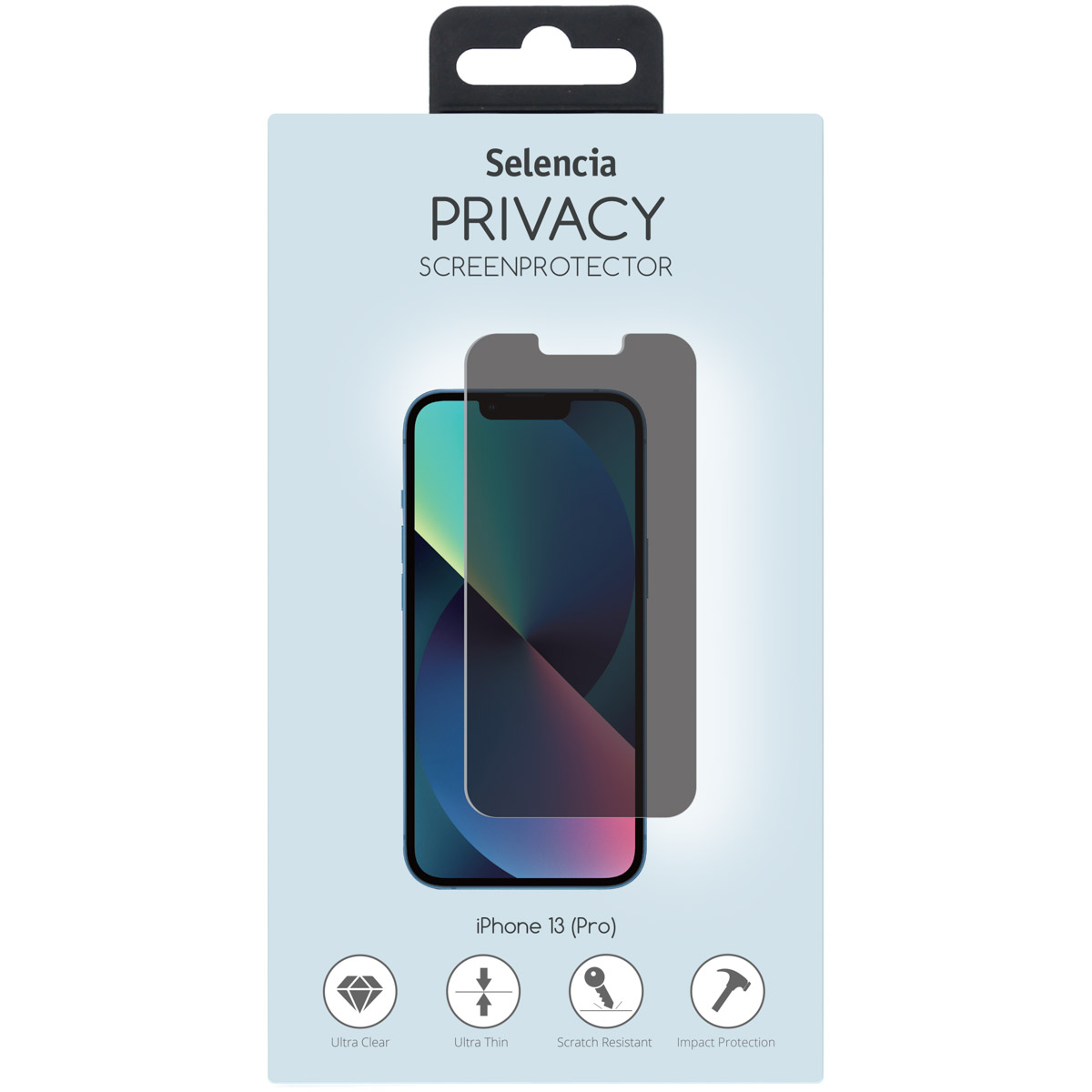 Selencia Gehard Glas Privacy Screenprotector Apple iPhone 13 / 13 Pro / 14 / 16e