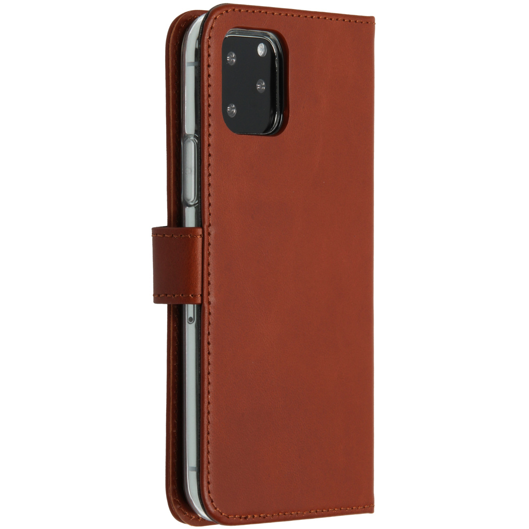Selencia Echt Lederen Bookcase Apple iPhone 11 Pro - Lichtbruin