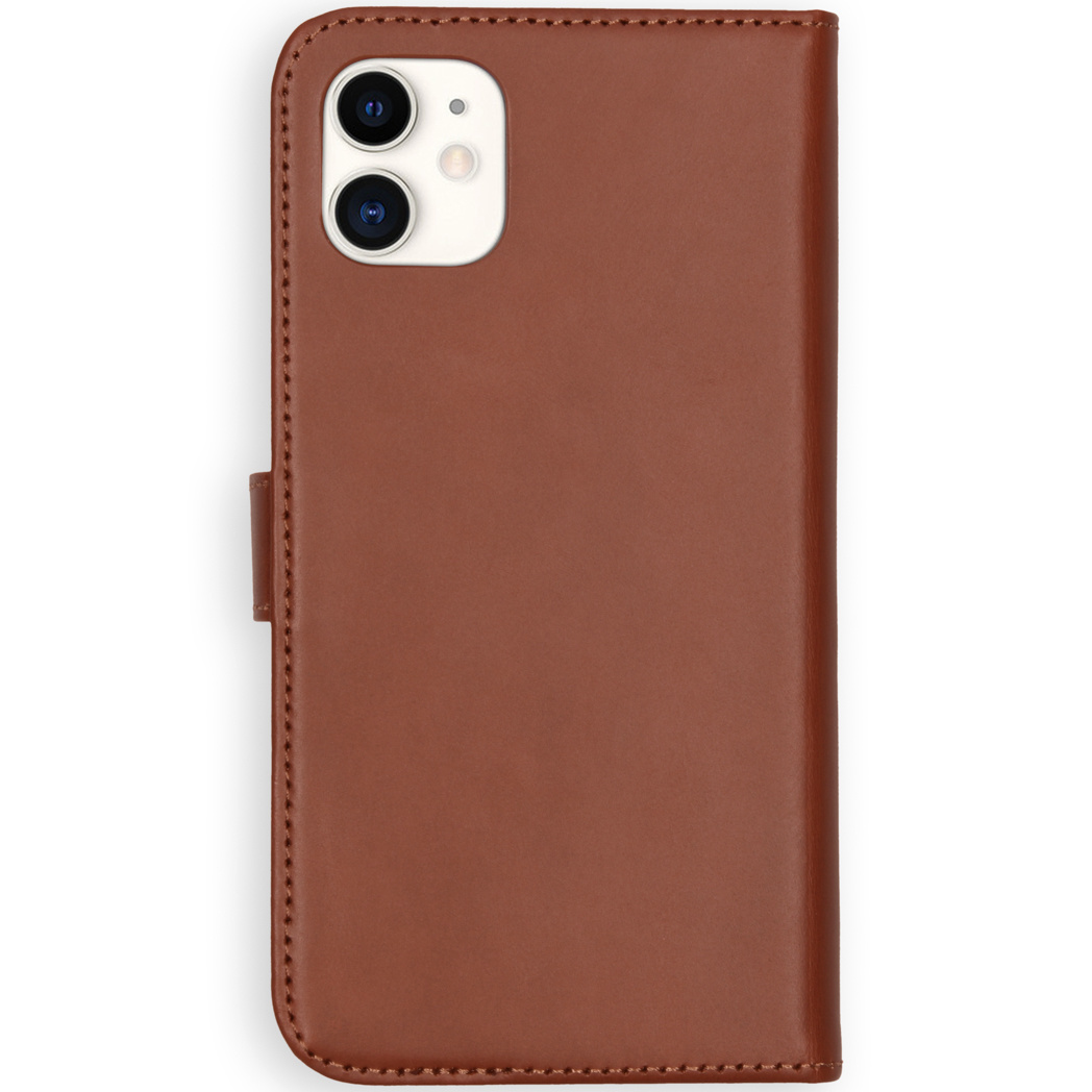 Selencia Echt Lederen Bookcase Apple iPhone 11 - Lichtbruin