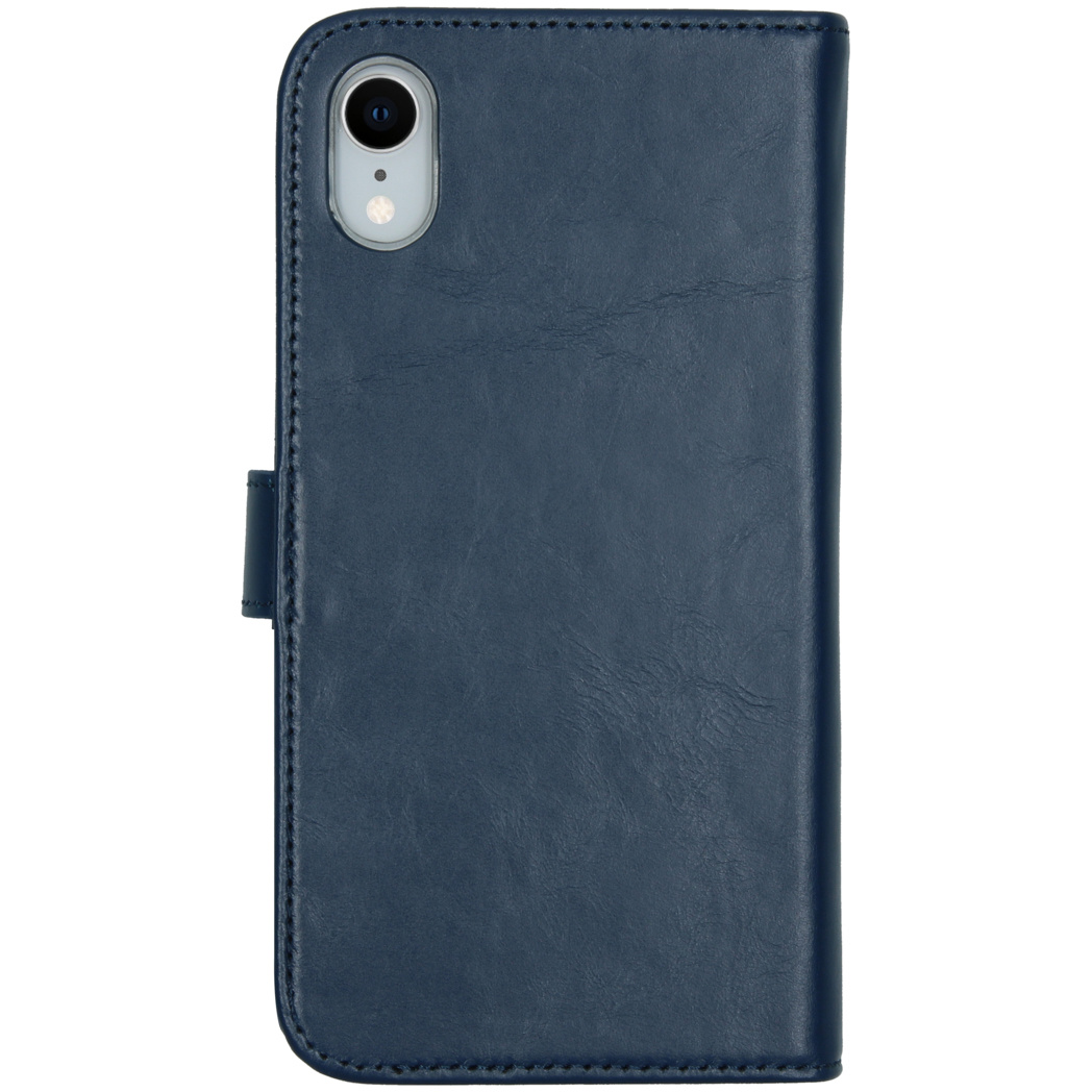 Selencia Echt Lederen Bookcase Apple iPhone Xr - Blauw