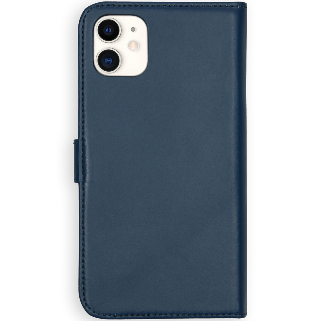 Selencia Echt Lederen Bookcase Apple iPhone 11 - Blauw