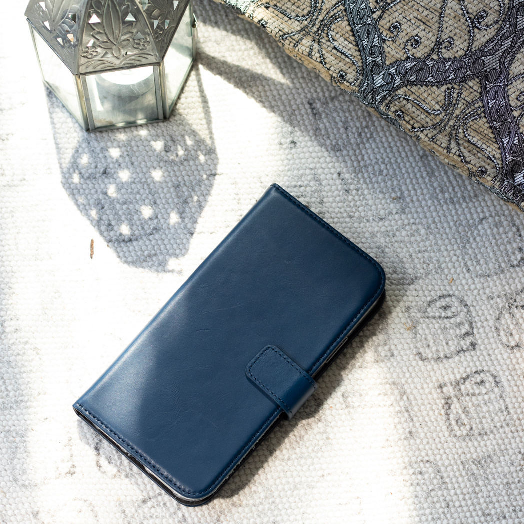 Selencia Echt Lederen Bookcase Apple iPhone 11 - Blauw