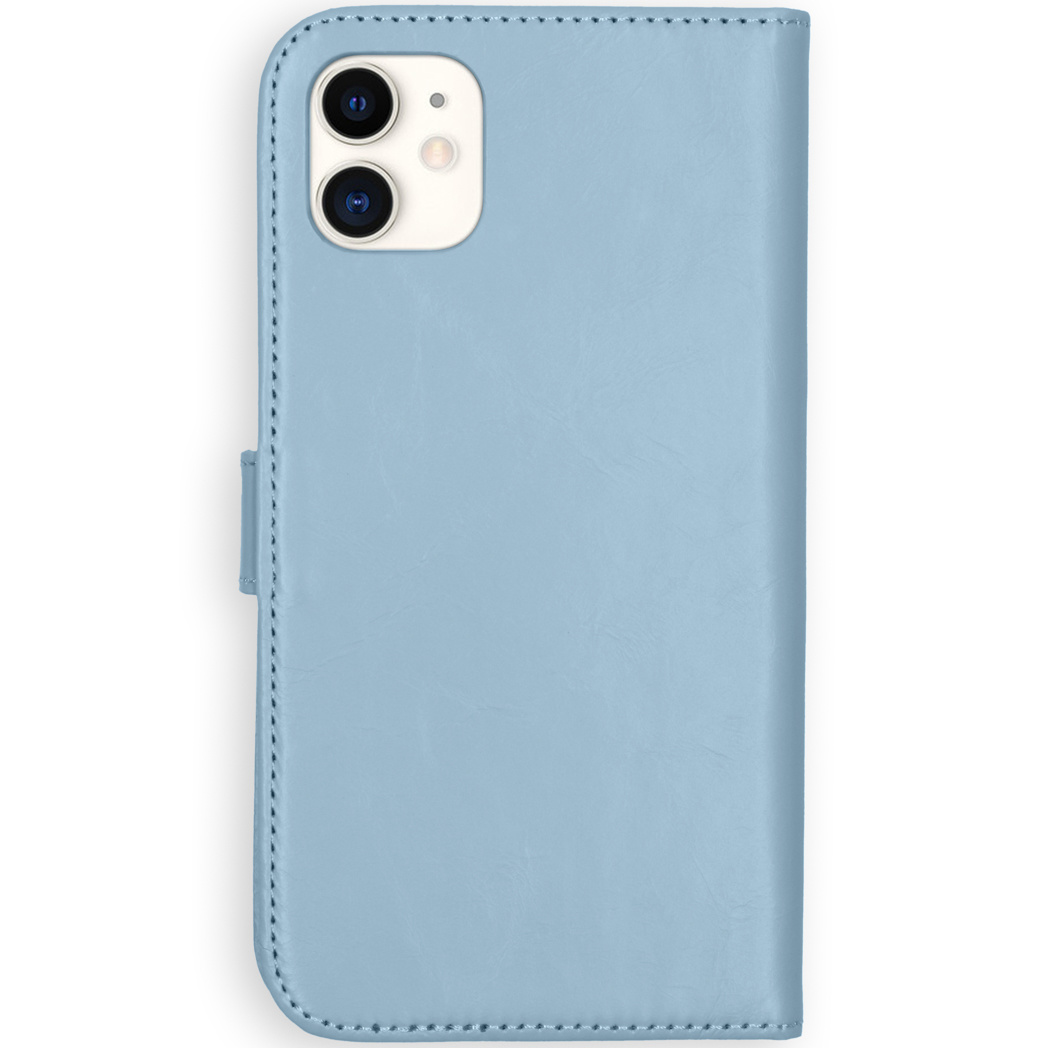 Selencia Echt Lederen Bookcase Apple iPhone 11 - Lichtblauw