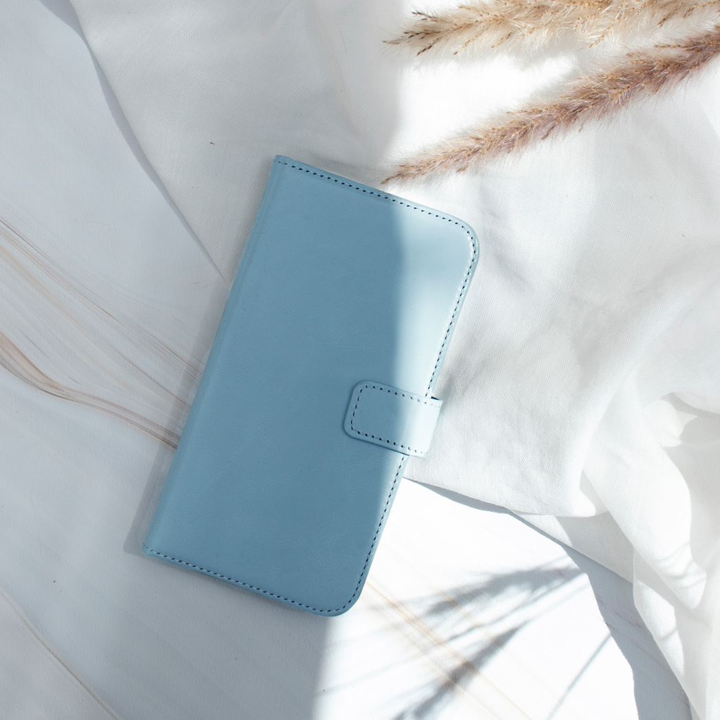 Selencia Echt Lederen Bookcase Apple iPhone 11 - Lichtblauw