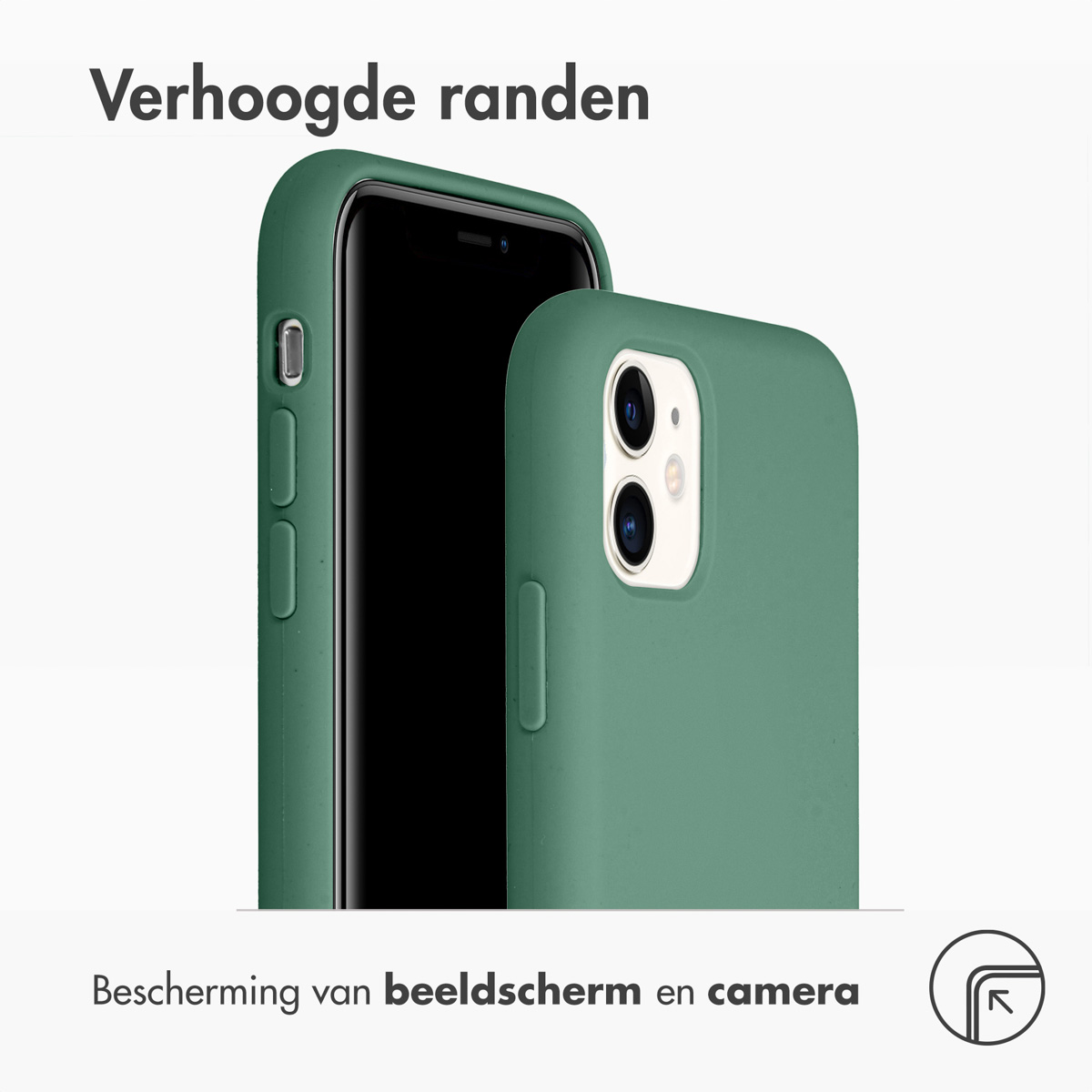 Accezz Liquid Silicone Backcover Apple iPhone 11 - Donkergroen