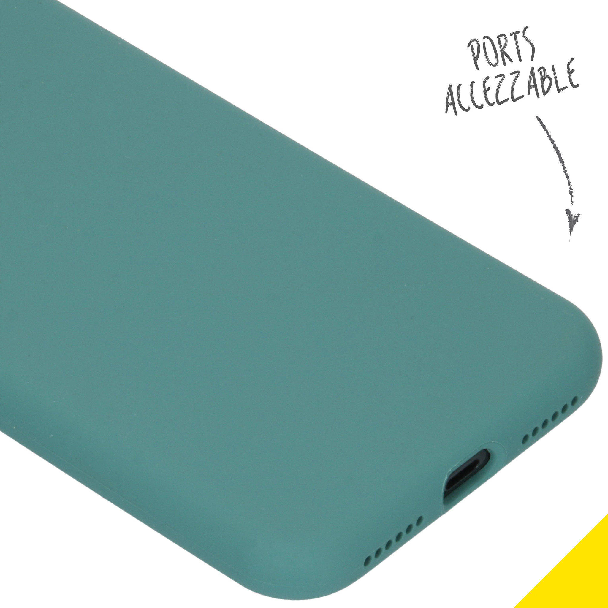 Accezz Liquid Silicone Backcover Apple iPhone Xs / X - Donkergroen