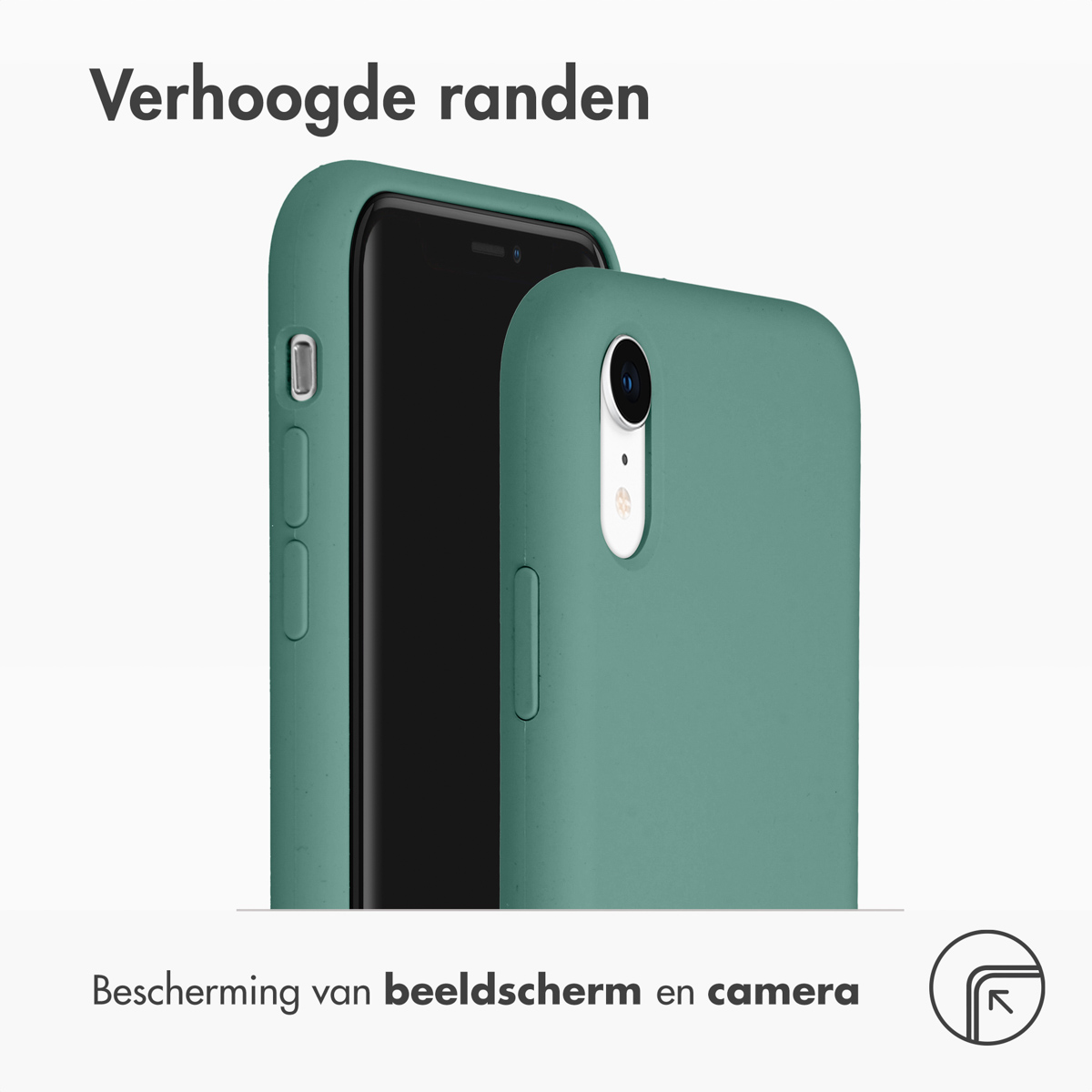 Accezz Liquid Silicone Backcover Apple iPhone Xr - Donkergroen