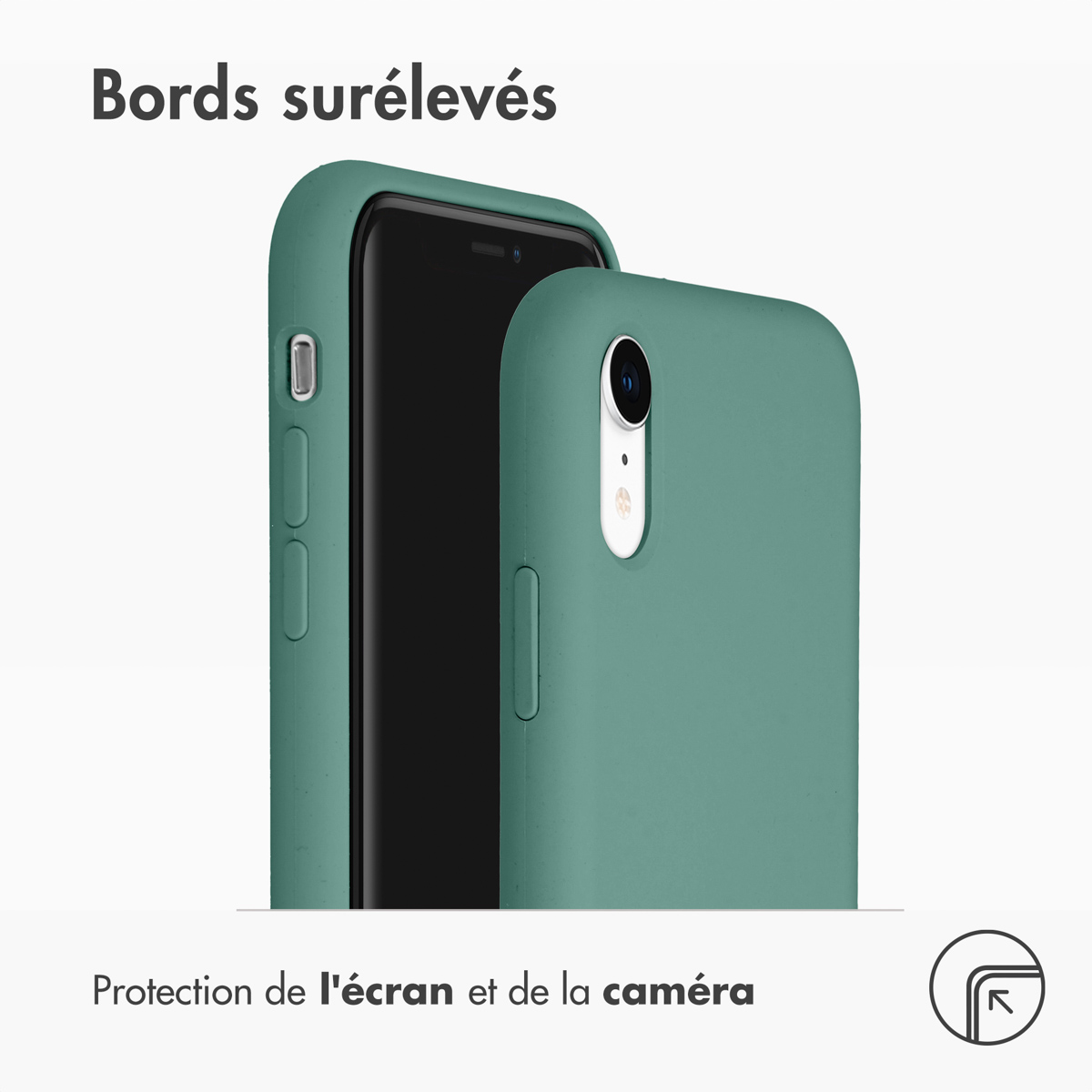Accezz Liquid Silicone Backcover Apple iPhone Xr - Donkergroen