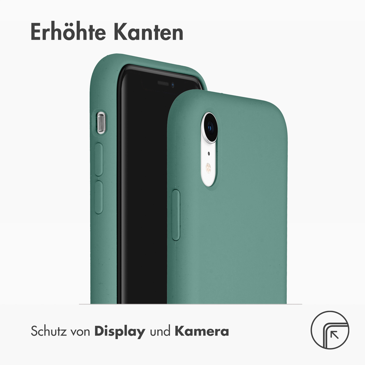 Accezz Liquid Silicone Backcover Apple iPhone Xr - Donkergroen