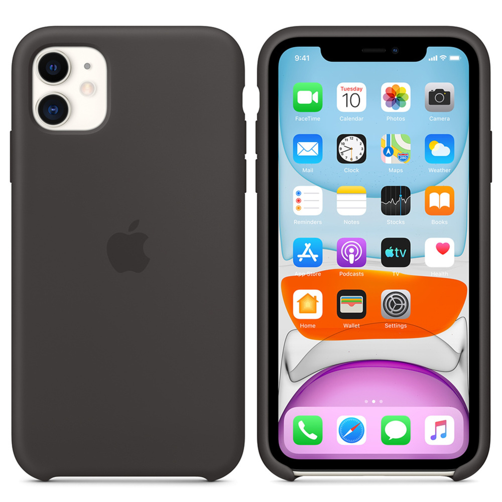 Silicone Backcover Apple iPhone 11 - Zwart