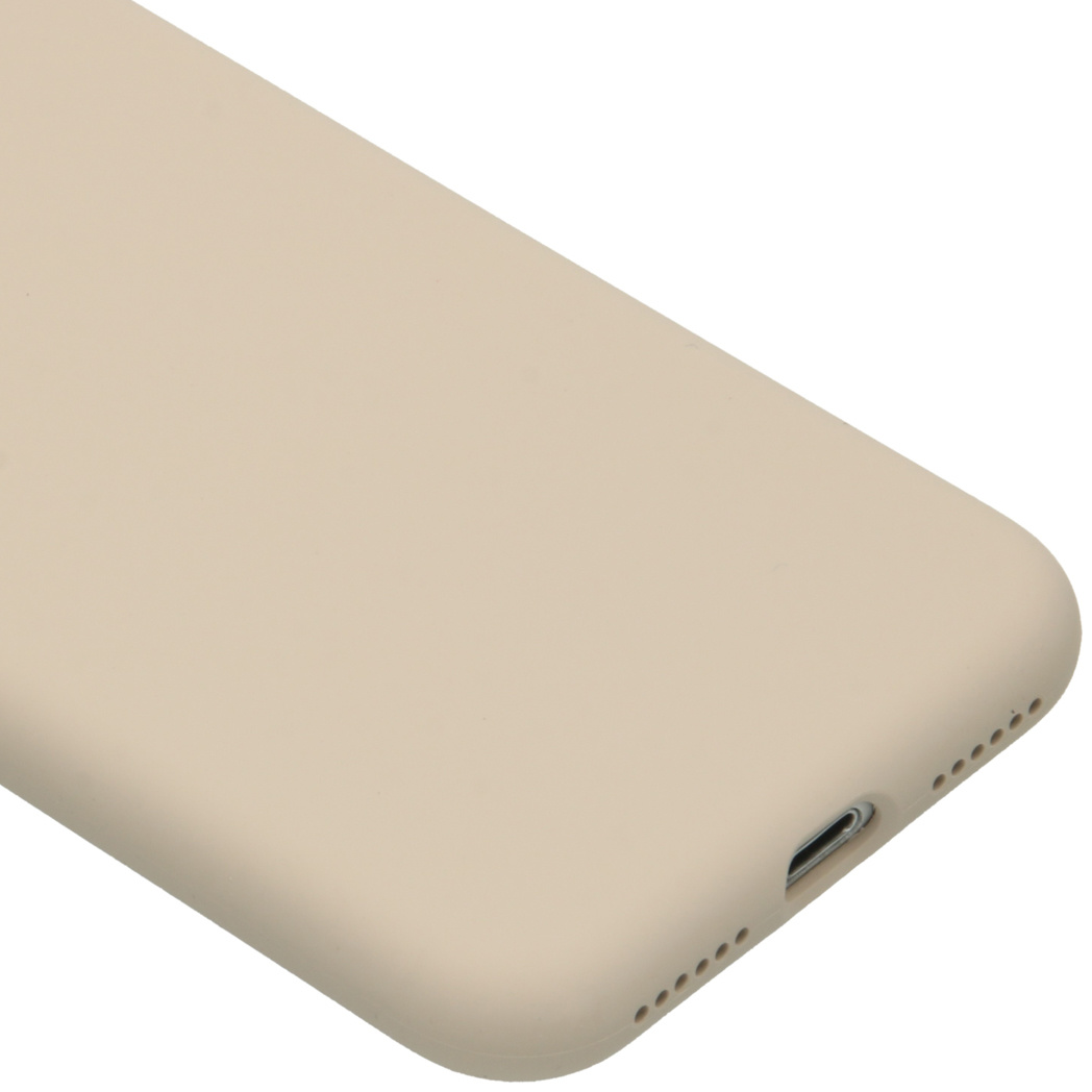 Accezz Liquid Silicone Backcover Apple iPhone SE (2022 / 2020) / 8 / 7 - Stone