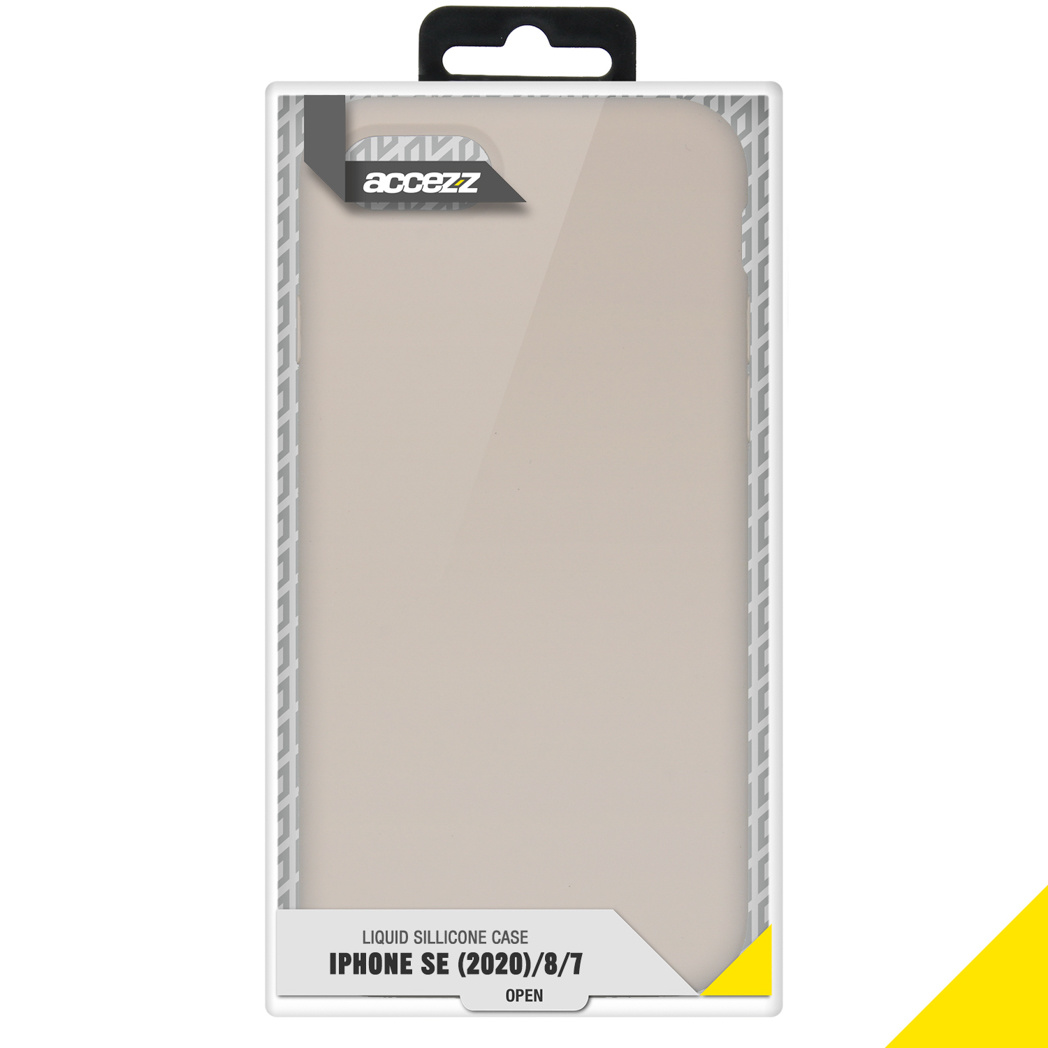 Accezz Liquid Silicone Backcover Apple iPhone SE (2022 / 2020) / 8 / 7 - Stone