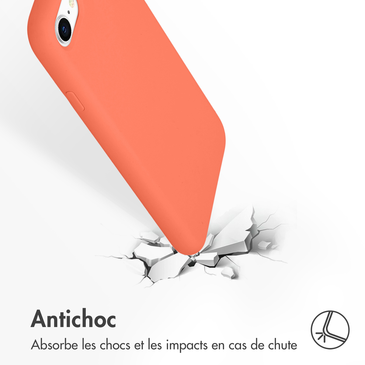 Accezz Liquid Silicone Backcover Apple iPhone SE (2022 / 2020) / 8 / 7 - Nectarine