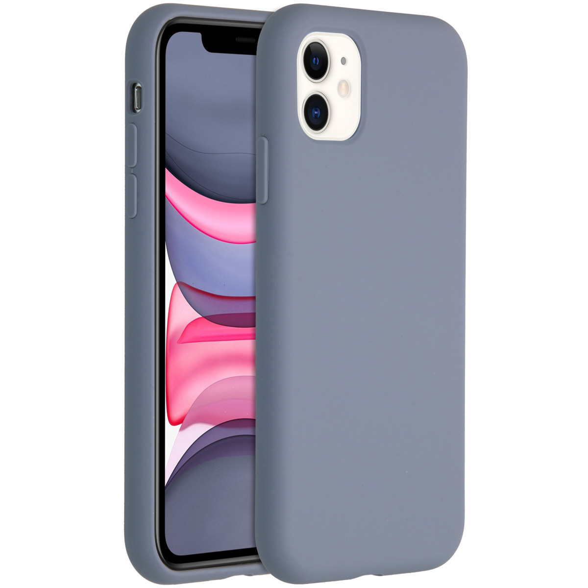 Accezz Liquid Silicone Backcover Apple iPhone 11 - Lavender Gray