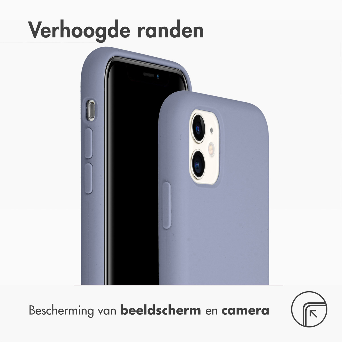 Accezz Liquid Silicone Backcover Apple iPhone 11 - Lavender Gray