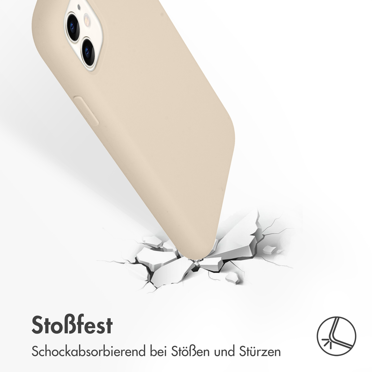 Accezz Liquid Silicone Backcover Apple iPhone 11 - Stone