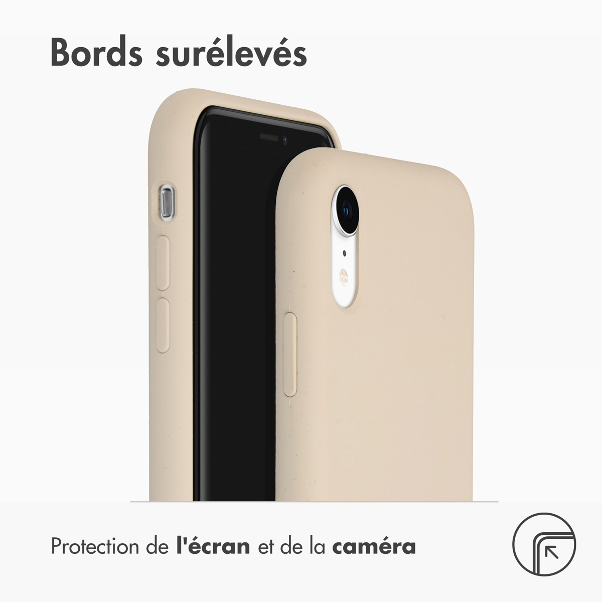 Accezz Liquid Silicone Backcover Apple iPhone Xr - Stone