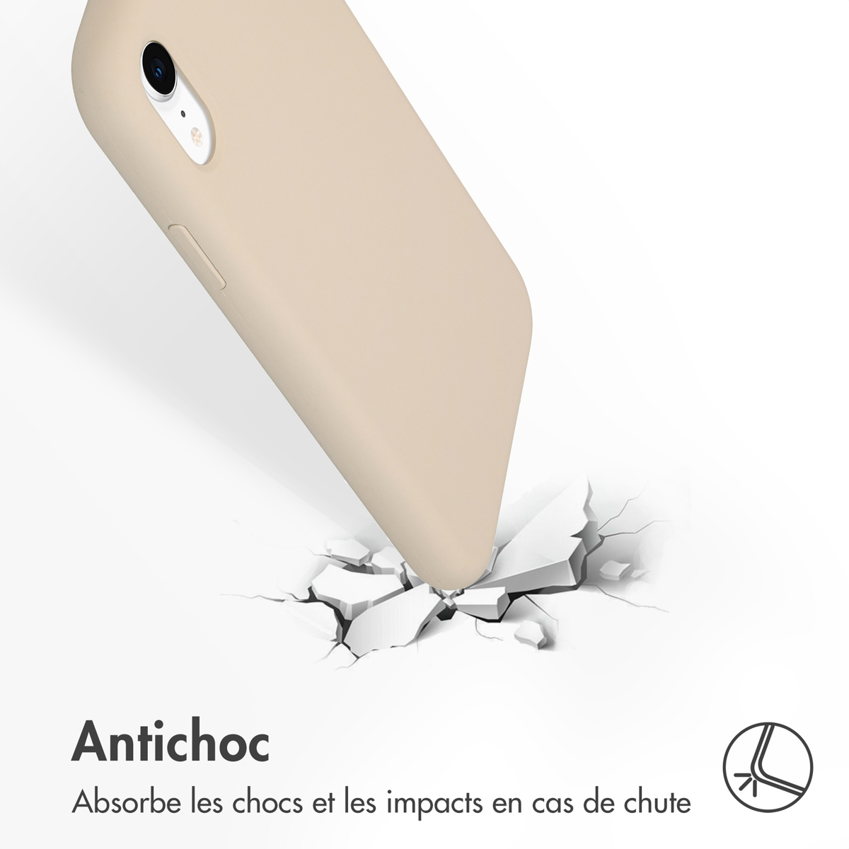 Accezz Liquid Silicone Backcover Apple iPhone Xr - Stone