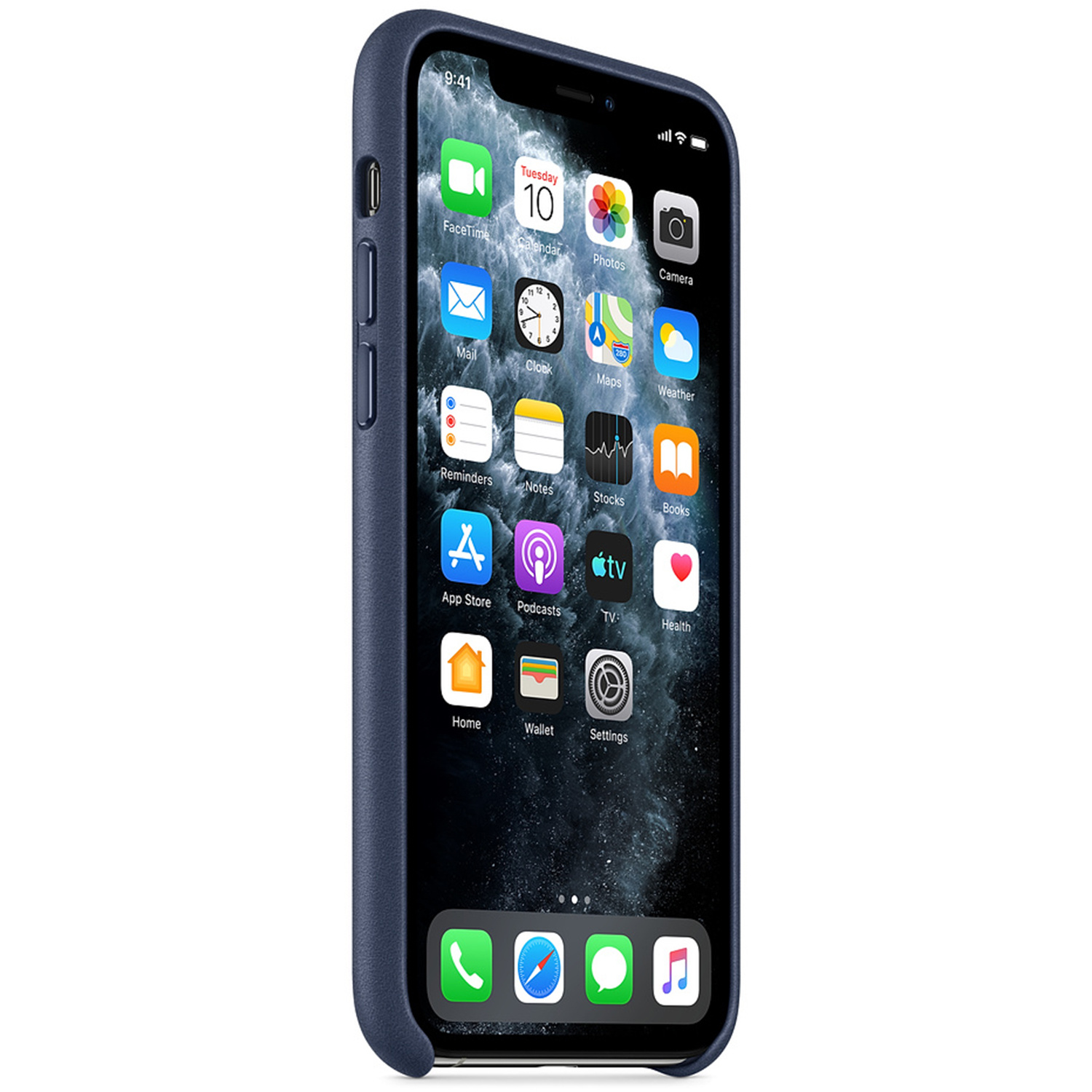 Leather Backcover Apple iPhone 11 Pro - Midnight Blue