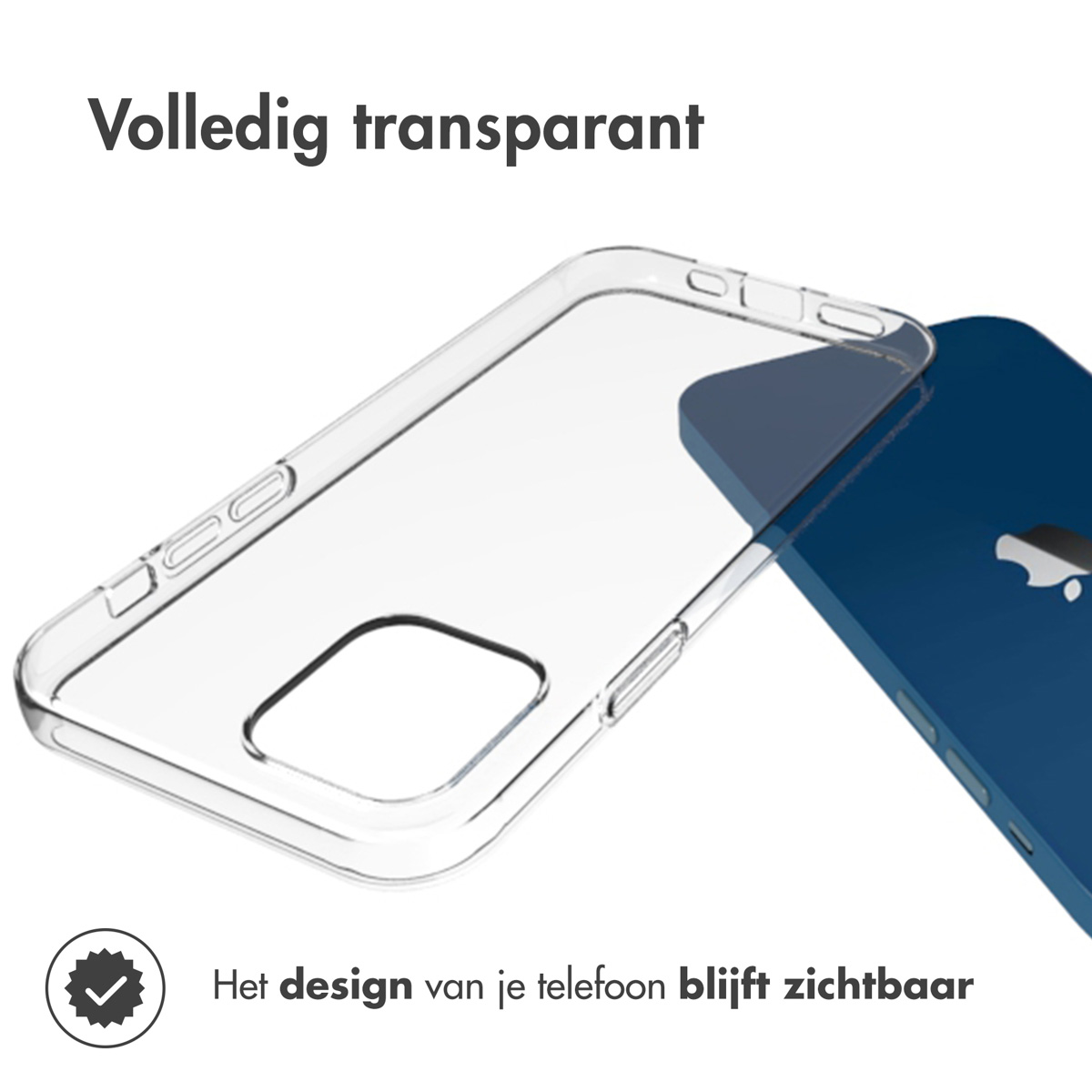 Accezz Clear Backcover Apple iPhone 12 Mini - Transparant