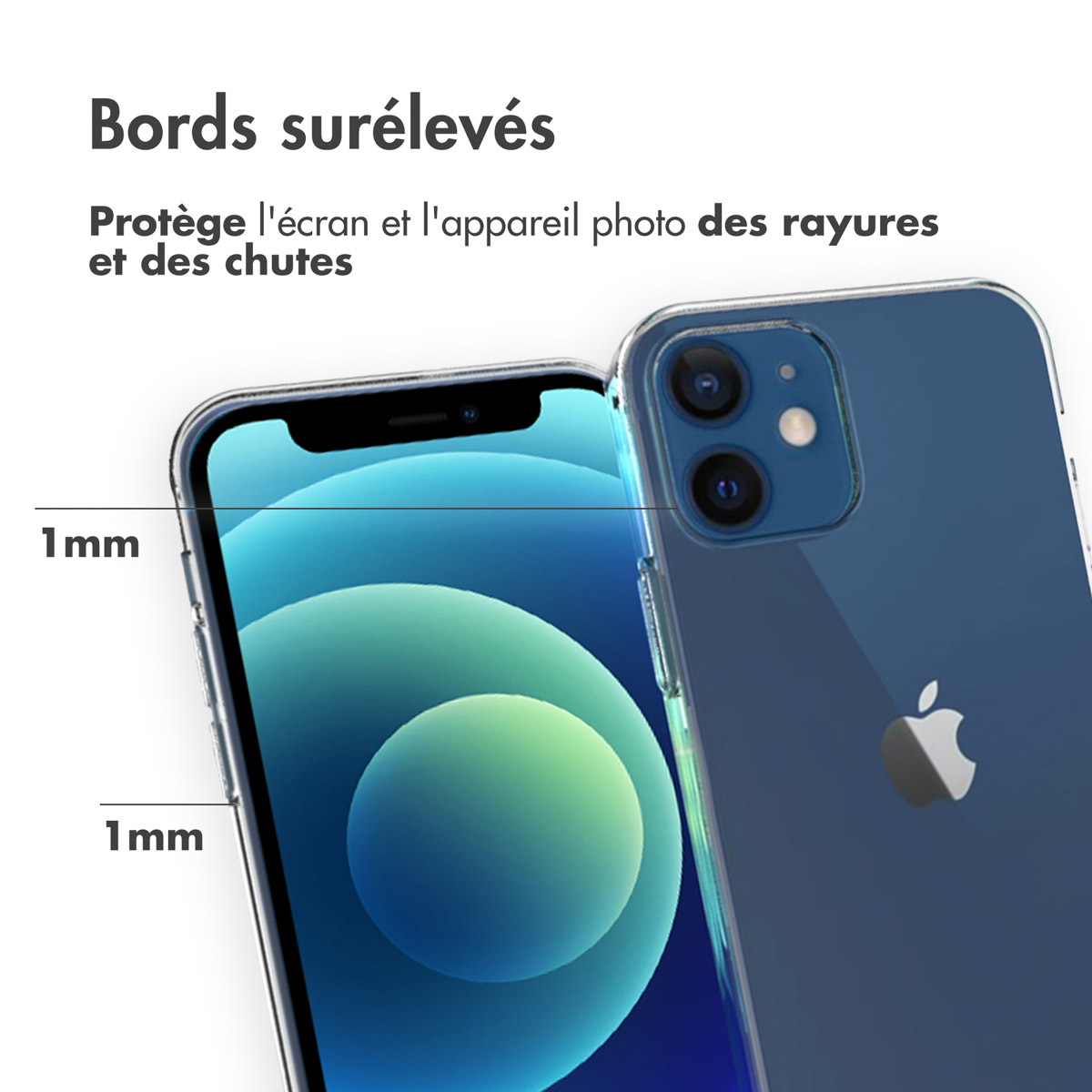Accezz Clear Backcover Apple iPhone 12 Mini - Transparant